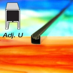 1/4" Adj U Zinc Came - 6 Ft Piece