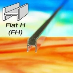 1/2" Flat H Zinc Came - 6 Ft Piece