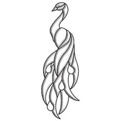 Peacock Bevel Cluster - Faces Left