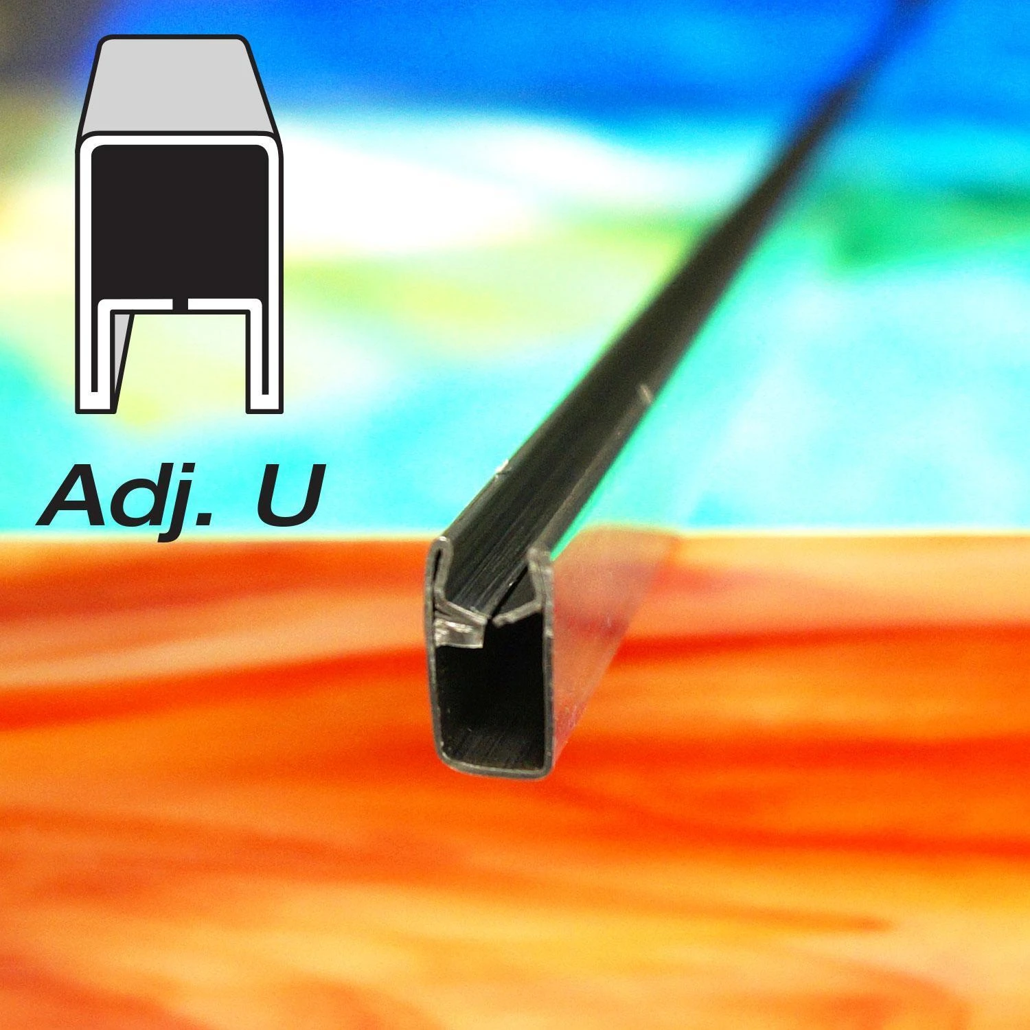 1/2" Adj U Zinc Came - 6 Ft Piece 1 1/2" Adj U Zinc Came - 6 Ft Piece