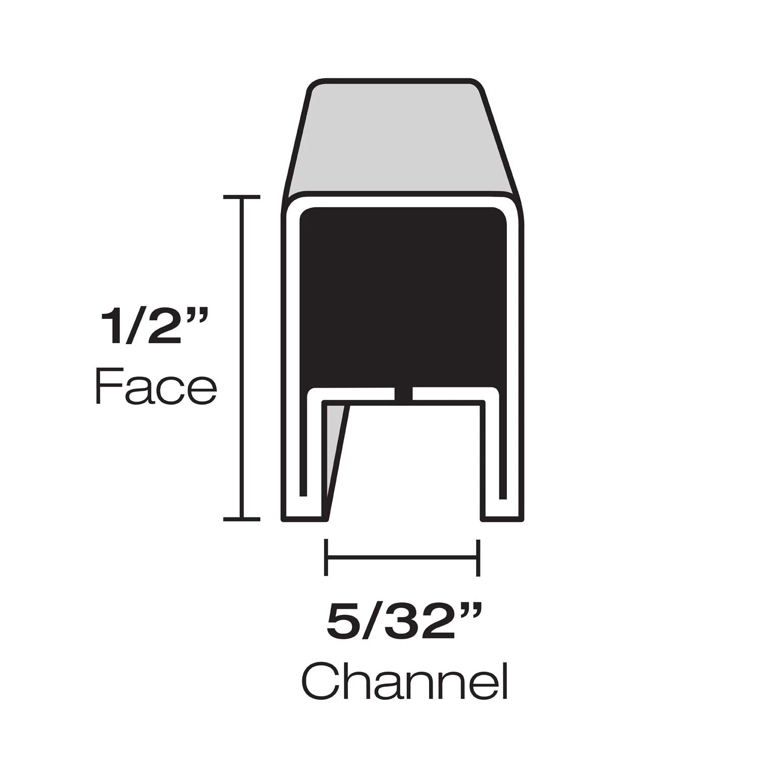 1/2" Adj U Zinc Came - 6 Ft Piece 2 1/2" Adj U Zinc Came - 6 Ft Piece - Image 2