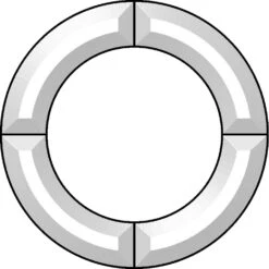 9" Circle Frame Bevel Cluster