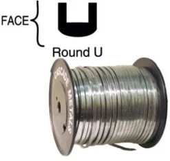 1/4" Round U Wide Channel Lead Came – 15 Lbs Spool