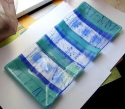 Bullseye Neo-Lavender, Purple And Cobalt Blue On Clear Mardi Gras - 90 COE -Odyssey Cheap Store 187591 60