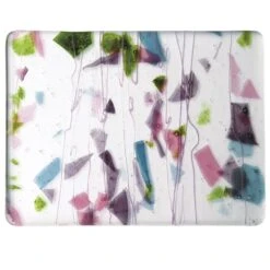 Bullseye Pink, Plum, Aqua And Green And Pink On Clear Fracture-Streamer - 90 COE -Odyssey Cheap Store 192839 50