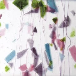 Bullseye Pink, Plum, Aqua And Green And Pink On Clear Fracture-Streamer - 90 COE -Odyssey Cheap Store 192839 60