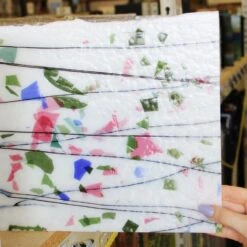 Bullseye Blue, Green, Aqua And Pink On White Fracture-Streamer - 90 COE -Odyssey Cheap Store 192844 50