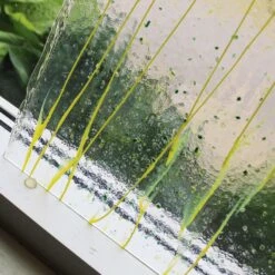 Bullseye Dark Green, Spring Green And Yellow On Clear Mardi Gras - 90 COE -Odyssey Cheap Store 192849 30