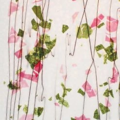 Bullseye Spring Green, Deep Pink And Black On White Fracture-Streamer - 90 COE