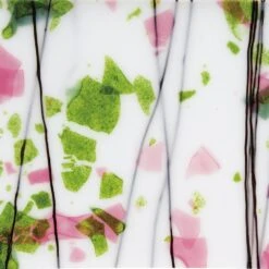 Bullseye Spring Green, Deep Pink And Black On White Fracture-Streamer - 90 COE -Odyssey Cheap Store 193293 70