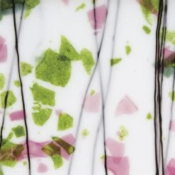 Bullseye Spring Green, Deep Pink And Black On White Fracture-Streamer - 90 COE -Odyssey Cheap Store 193293 90