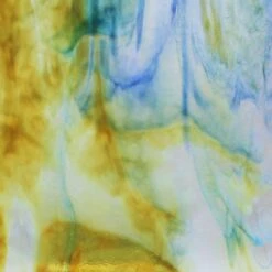 Youghiogheny Ice White, Turquoise, Cobalt Blue, Silver Yellow Stipple