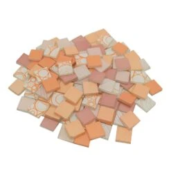 3/4" Tropical Sunset Patchwork Glass Tile Assortment - 1 Lb