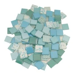 3/4" Ocean Tide Patchwork Glass Tile Assortment - 1 Lb