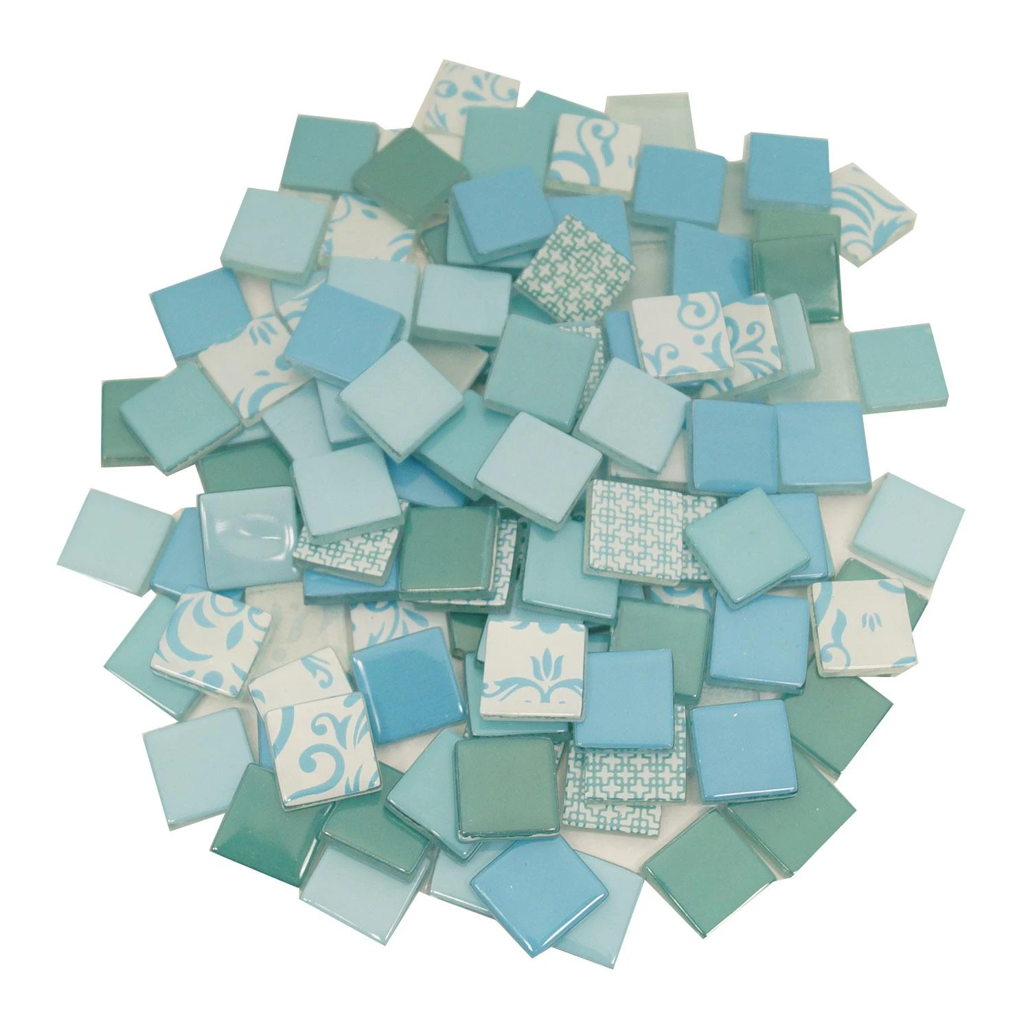 3/4" Ocean Tide Patchwork Glass Tile Assortment - 1 Lb 1 3/4" Ocean Tide Patchwork Glass Tile Assortment - 1 Lb