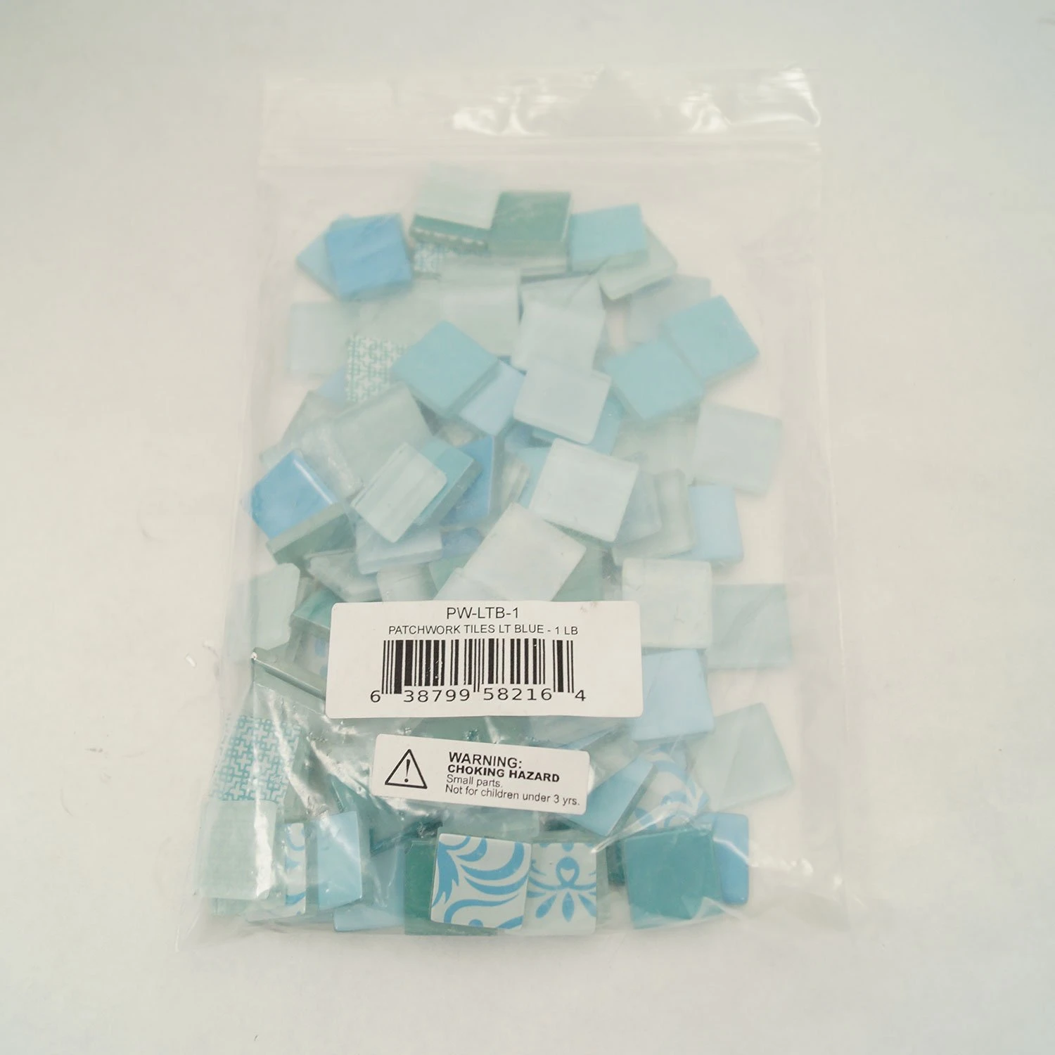 3/4" Ocean Tide Patchwork Glass Tile Assortment - 1 Lb 4 3/4" Ocean Tide Patchwork Glass Tile Assortment - 1 Lb - Image 4