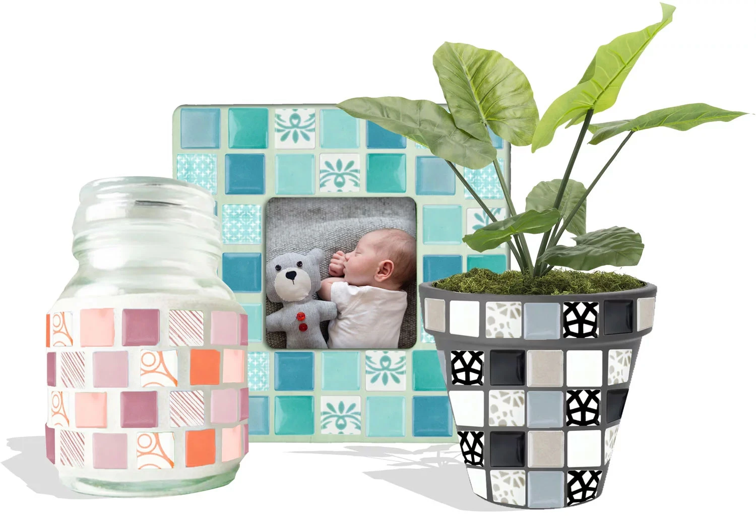 3/4" Ocean Tide Patchwork Glass Tile Assortment - 1 Lb 5 3/4" Ocean Tide Patchwork Glass Tile Assortment - 1 Lb - Image 5