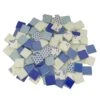 3/4" Singing The Blues Patchwork Glass Tile Assortment - 1 Lb