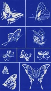 Rub N Etch Stencil - Butterfly Assortment