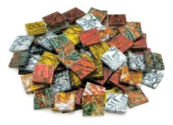 3/4" Van Gogh Metallic Glass Chips Mix - 75 Pieces