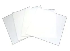 6" White Glass Squares 4 Pack - 96 COE