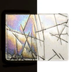 Bullseye Black Chopstix On Clear Rainbow Iridized - 90 COE -Odyssey Cheap Store 211754 60