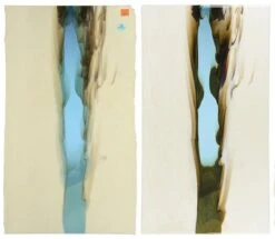 Bullseye French Vanilla With Light Turquoise Blue Cascade Double Rolled - 90 COE -Odyssey Cheap Store 214647 20