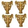 Filigree Brass Box Feet - 12 Pack