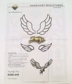 Flying Pig Lead Free Figurine -Odyssey Cheap Store 224007 60