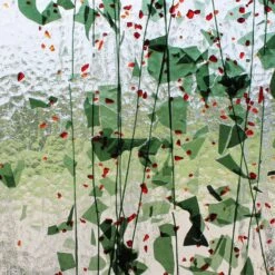 Bullseye Fracture Streamers Holly Berry On Clear - 90 COE -Odyssey Cheap Store 227805 20