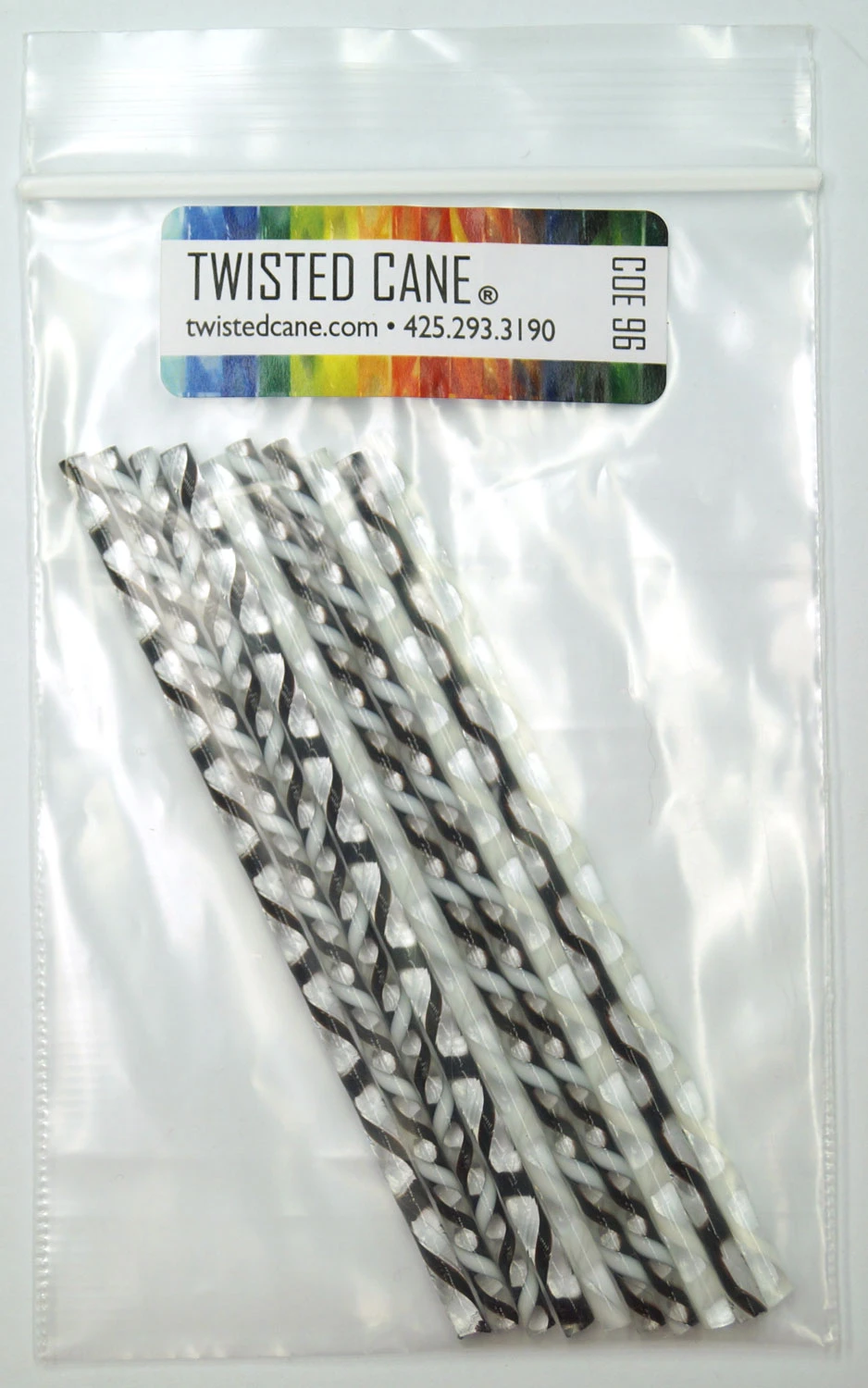 Tuxedo Twisted Cane Assortment - 96 COE 4 Tuxedo Twisted Cane Assortment - 96 COE - Image 4