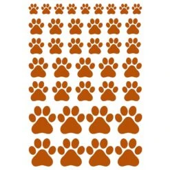Gold Paw Print Decals
