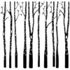 Birch Trees Black Enamel Decal