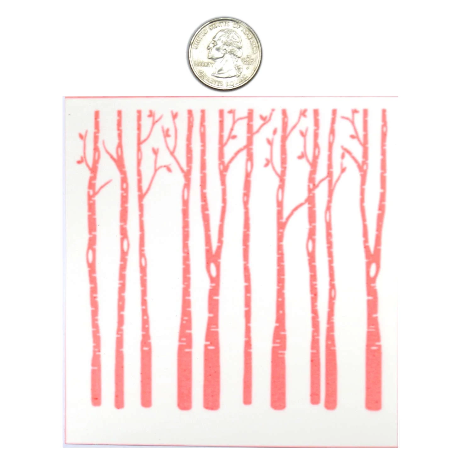 Birch Trees White Enamel Decal 3 Birch Trees White Enamel Decal - Image 3