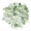 3/4" Grass Green Patchwork Glass Tile Assortment - 1 Lb