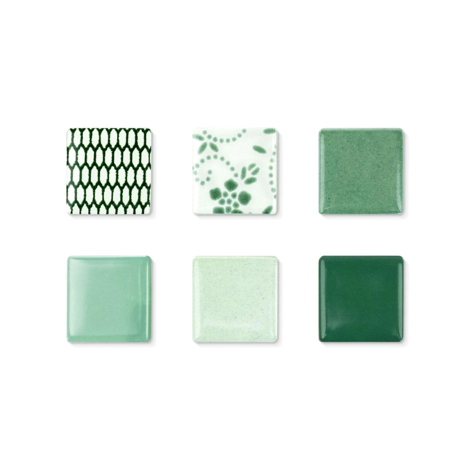 3/4" Grass Green Patchwork Glass Tile Assortment - 1 Lb 3 3/4" Grass Green Patchwork Glass Tile Assortment - 1 Lb - Image 3
