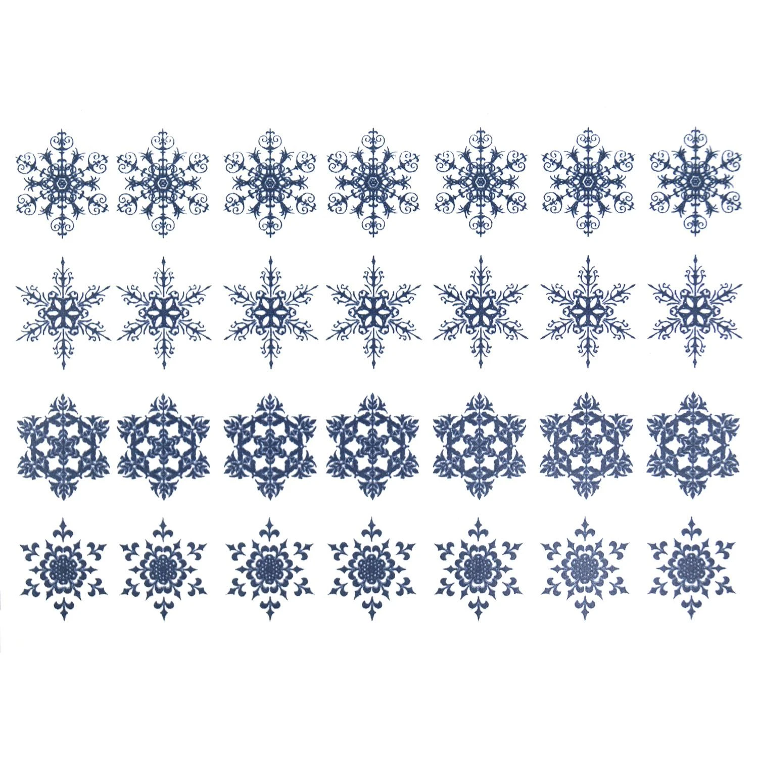 Snowflakes Blue Enamel Decals 1 Snowflakes Blue Enamel Decals
