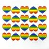 Rainbow Hearts Enamel Decals