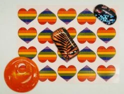 Rainbow Hearts Enamel Decals 9 Rainbow Hearts Enamel Decals -Odyssey Cheap Store 234070 40
