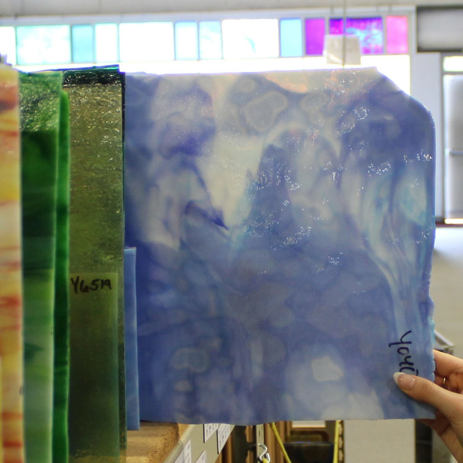 Uro Steel Blue And Sky Blue On White Mottle 5 Uro Steel Blue And Sky Blue On White Mottle - Image 5