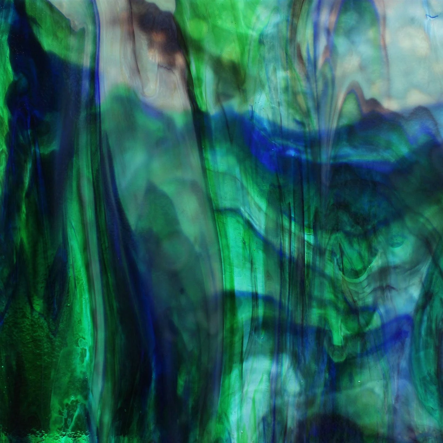 Uro Cobalt Blue, Emerald Green, Spring Green And Purple Mottle 1 Uro Cobalt Blue, Emerald Green, Spring Green And Purple Mottle