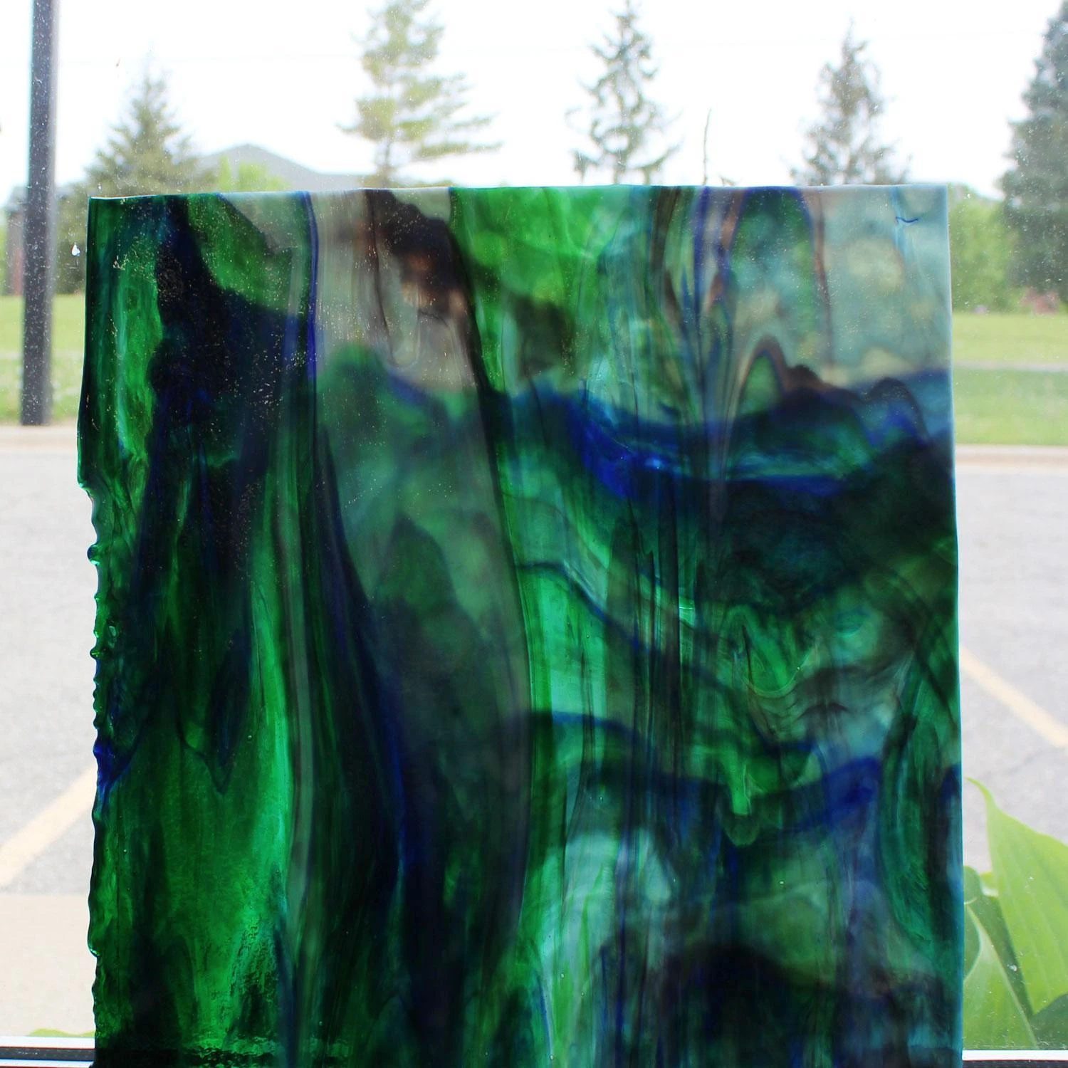 Uro Cobalt Blue, Emerald Green, Spring Green And Purple Mottle 2 Uro Cobalt Blue, Emerald Green, Spring Green And Purple Mottle - Image 2