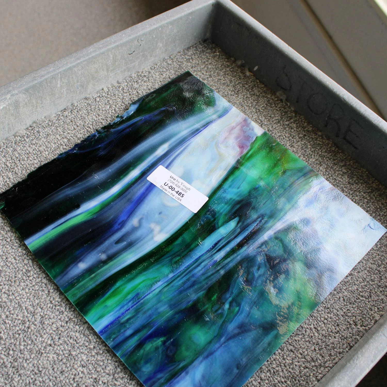 Uro Cobalt Blue, Emerald Green, Spring Green And Purple Mottle 5 Uro Cobalt Blue, Emerald Green, Spring Green And Purple Mottle - Image 5