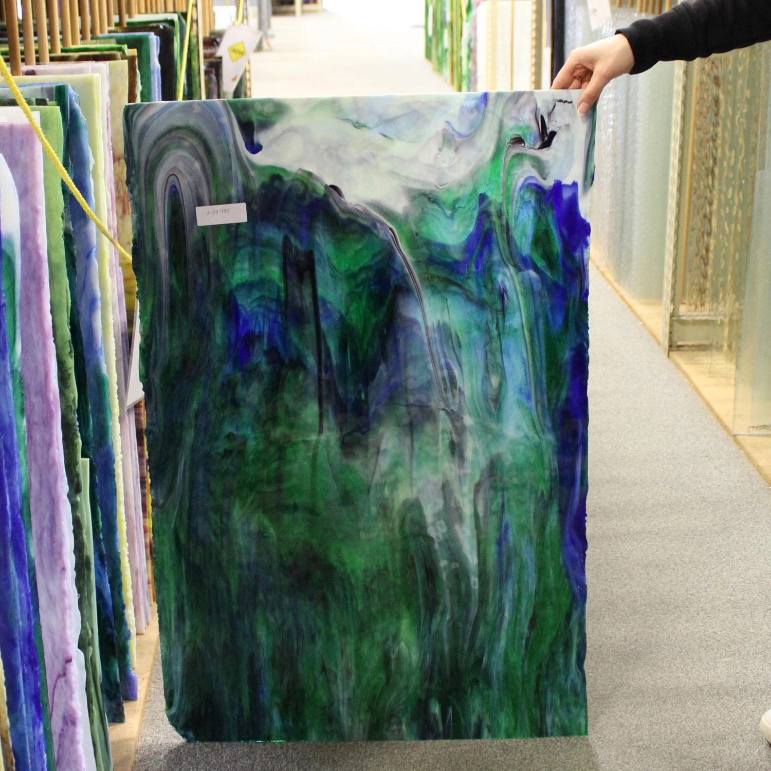 Uro Cobalt Blue, Emerald Green, Spring Green And Purple Mottle 7 Uro Cobalt Blue, Emerald Green, Spring Green And Purple Mottle - Image 7