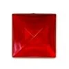 Red Square 25mm Faceted Jewel