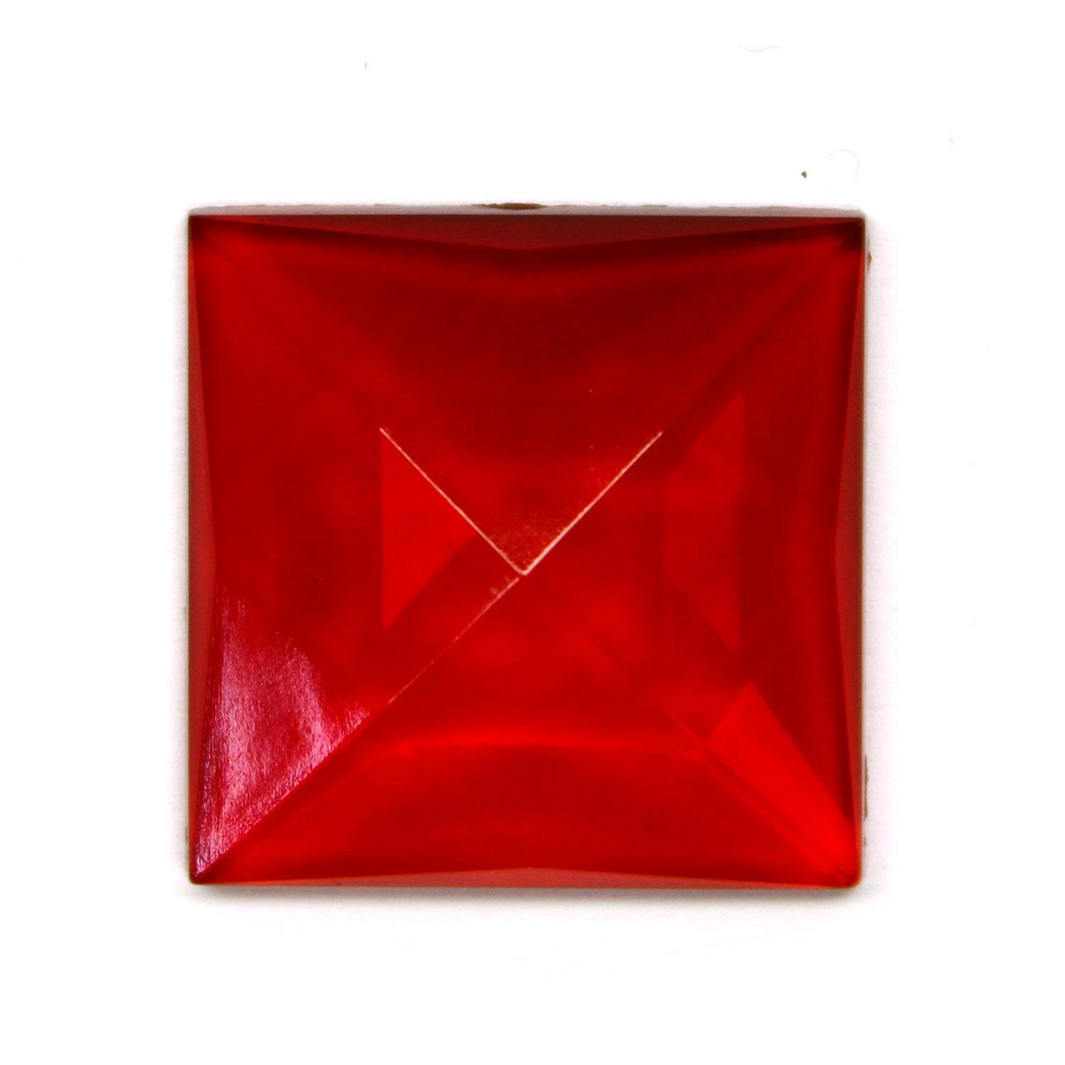 Red Square 25mm Faceted Jewel 1 Red Square 25mm Faceted Jewel