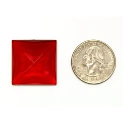 Red Square 25mm Faceted Jewel 7 Red Square 25mm Faceted Jewel -Odyssey Cheap Store 235031 20