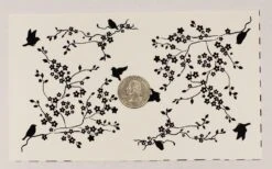 Birds Flowering Branch Black Enamel Decals -Odyssey Cheap Store 235403 20