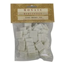 3/4" Arctic White Venetian Glass Tile - 1/2 Lb 5 3/4" Arctic White Venetian Glass Tile - 1/2 Lb -Odyssey Cheap Store 235473 20