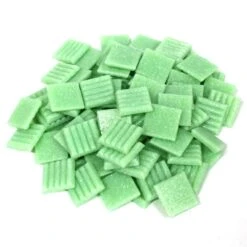 3/4" Lime Venetian Glass Tile - 1/2 Lb